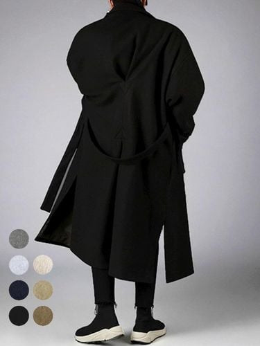 Unisex French Long Overfit Wool Blend Coat - AVANDRESS - Modalova