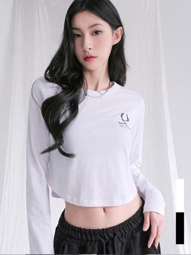 Mini Cropped Long Sleeve Cotton T-shirt - AVANDRESS - Modalova