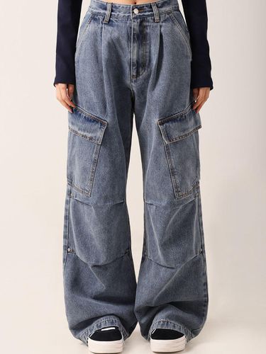 AVANDRESS ■ S Dyed Cargo Denim Pants - 2COL AVANDRESS Cargo Pants | Modalova