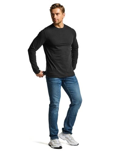 Cotton Basic Long Sleeve Plain T-shirt (MTL51) - TESLA - Modalova