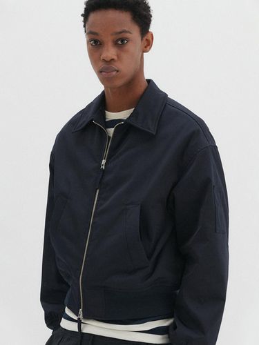 Flight Crop Military Bomber Jacket [Navy] - DNSR - Modalova