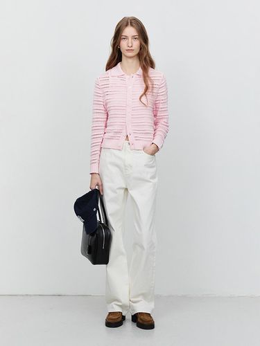 Unisex Open Collared Cotton Cardigan [Soft Pink] (UDSW5A105P1) - Dunst for WOMEN - Modalova