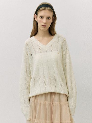 Loose Fit Skashi Lightweight Sweater [White] - ROLAROLA - Modalova