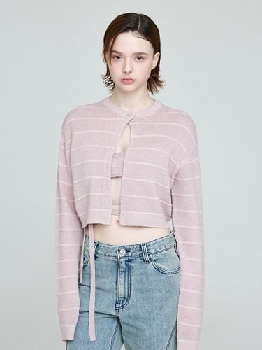 Two-way Cropped Versatile Cardigan [Pink] - INSTANTFUNK - Modalova