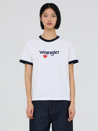 Heart Cable Ringer Standard Fit T-Shirt [Beige] - Wrangler - Modalova