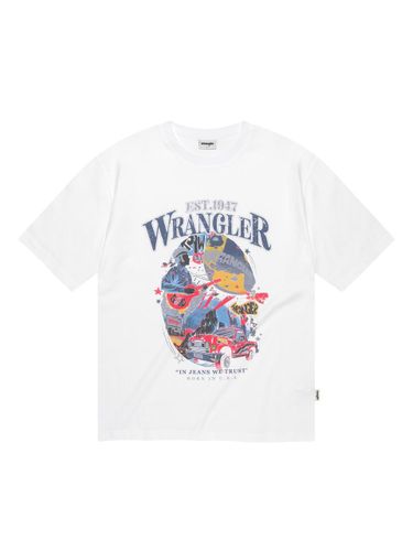 Vintage Rock Semi-Overfit Cotton T-Shirt [Beige] - Wrangler - Modalova