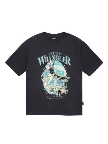 Semi-overfit Premium Cotton T-shirt [Charcoal] - Wrangler - Modalova