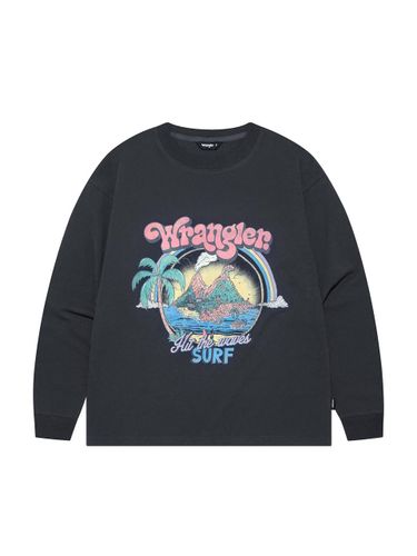 Beach Summer Long Sleeve Standard Fit T-Shirt [Charcoal] - Wrangler - Modalova