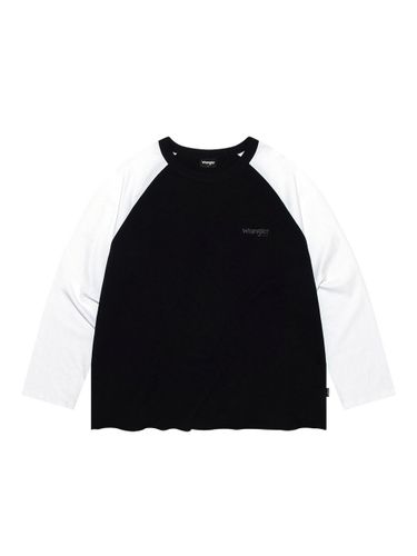 Logo Block Raglan Relaxed Fit T-shirt [Black] - Wrangler - Modalova