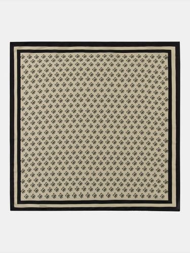 R-Monogram Silk Wool Scarf [BEIGE] - RECLOW - Modalova