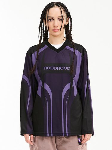 Racing Mesh Long Sleeve T-shirt [Purple] - HOODHOOD - Modalova