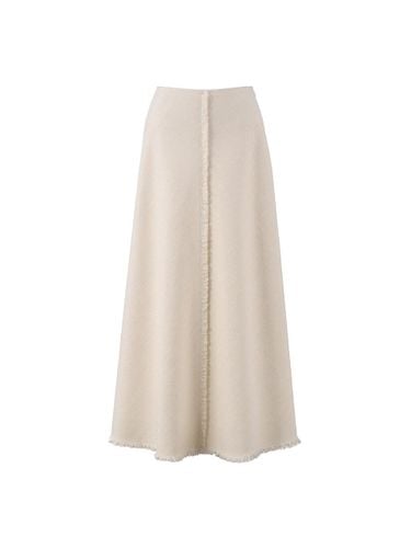 Tweed Wool Blend Long Maxi Skirt - RENEJ - Modalova