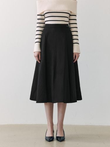 Stitched A-Line Elastic Waist Skirt [] - ZEROSTREET - Modalova