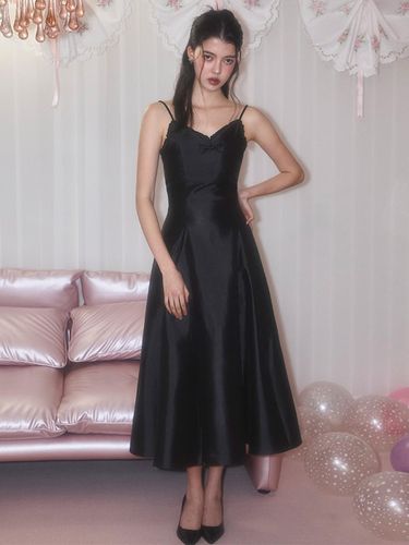 Flowing Elegant Long Maxi Dress [Black] - Rosefrantz - Modalova