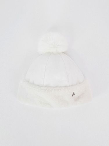 Soft Detachable Pom-pom Fur Beanie [] - nitina - Modalova