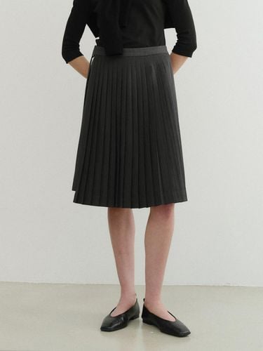 Pleated Wrap Wool Blend Midi Skirt [] - EAAH - Modalova