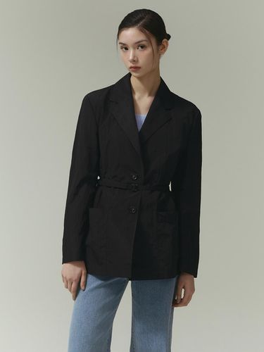Belted Nylon Button Front Jacket (ITP4YJK890) (2COLOR) - IT MICHAA - Modalova