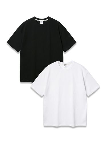 Double Yarn Plain Overfit Short-Sleeve T-shirt (AST3131) - alvinclo - Modalova