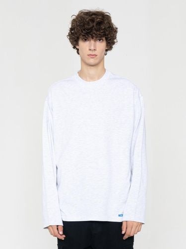 Round Neck Basic Long Sleeve T-shirt [LIGHT MELANGE GREY] - UCLA - Modalova