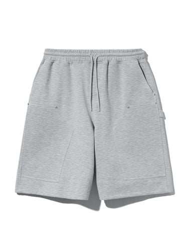 Unisex Full Elastic Waistband Carpenter Bermuda Shorts [MELANGE GREY] - UCLA - Modalova