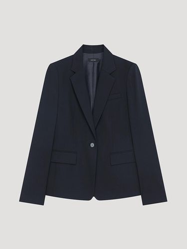 Minimal Single One-Button Slim Fit Jacket [Dark Navy] (AWSJKP11010) - SISTINA - Modalova