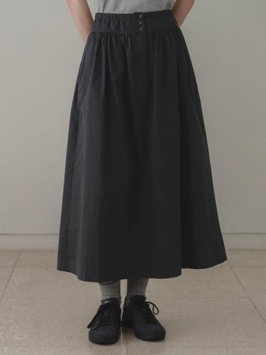 Labe Cotton Skirt [Navy] - THE MITTEN - Modalova