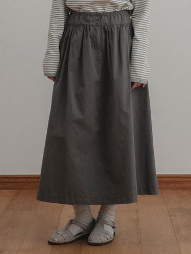 Labe Cotton Skirt [Charcoal] - THE MITTEN - Modalova