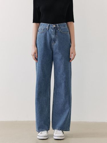 Cotton Straight Denim Pants [] - ZEROSTREET - Modalova