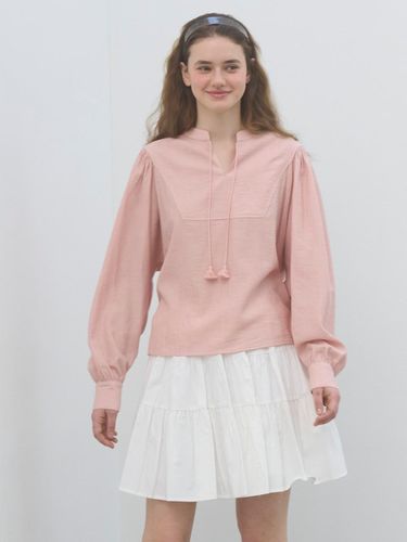 STRING POINTED BLOUSE [PINK] - SO IR - Modalova