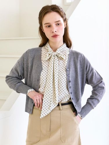 Soft V-neck Button Cardigan - JUARR - Modalova