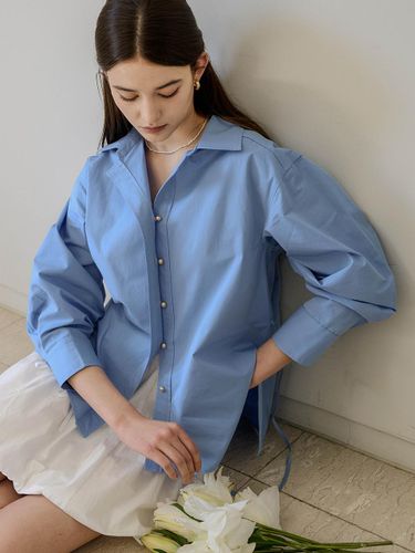 Lautre Or Ribbon Shirts [Blue] - L’autre de min - Modalova