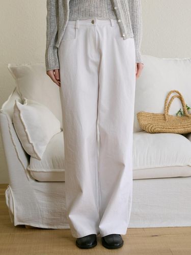 Perry Soft Cotton Wide Pants - LETTER FROM MOON - Modalova