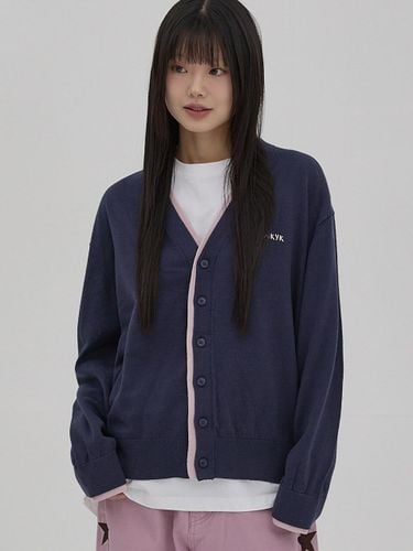 WKYK Layered Cardigan [Navy] - WAIKEI - Modalova