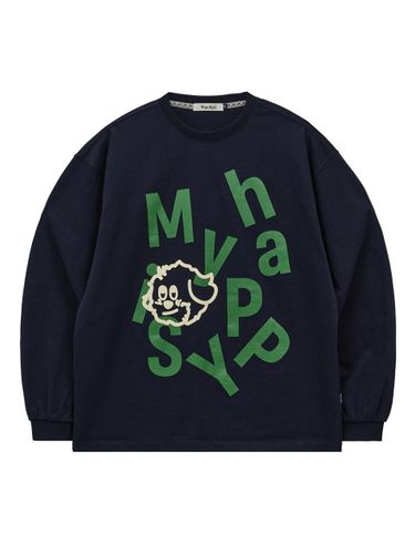 MY HAPPY IS Long Sleeve T-shirt [Navy] - WAIKEI - Modalova