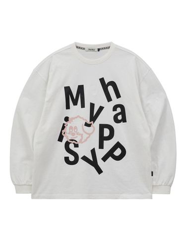 MY HAPPY IS Long Sleeve T-shirt [WHITE] - WAIKEI - Modalova