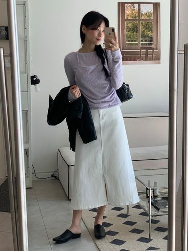 ITSMICAA Slit Denim Skirt (ITP2DSK740) (2COLOR) - IT MICHAA - Modalova