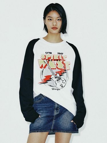 Guitar Raglan Longsleeve T-Shirt [WHITE] - Wrangler - Modalova