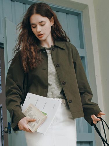 Largo Short Trench Coat [/Navy] - AND YOU - Modalova