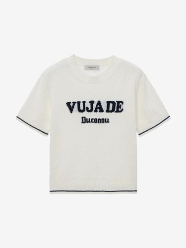 Boucl Lettering Knit Sweater (MZKT3203) - MIND BRIDGE women - Modalova