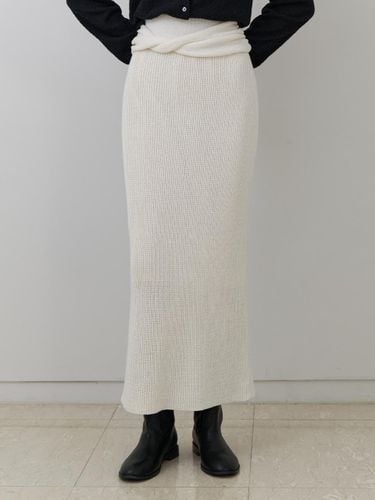 Fusilli Knit Skirt (Ivory) - RE_L - Modalova