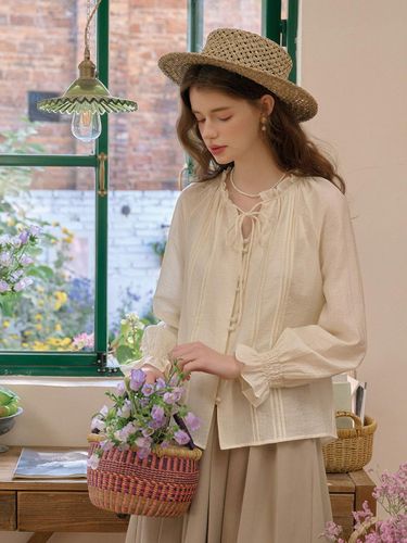 SR Lotus leaf collar shirt Blouse [2color] - Simple Retro - Modalova