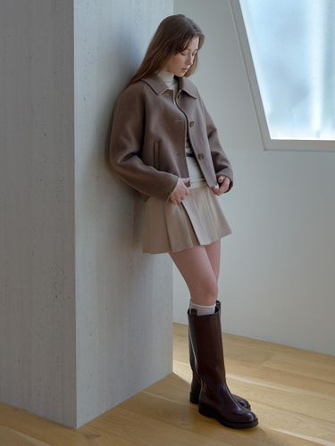 Collar Handmade Short Coat - ismelbon - Modalova