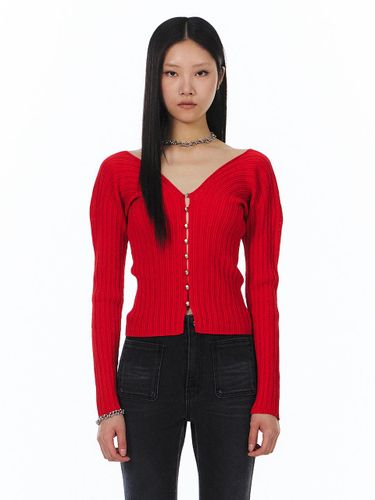 Slim Cardigan [Red] - YUNSE - Modalova