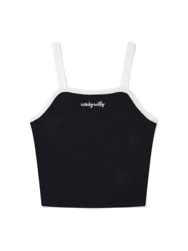 Color Block Knit Bustier Tank [Navy] - Wacky Willy - Modalova