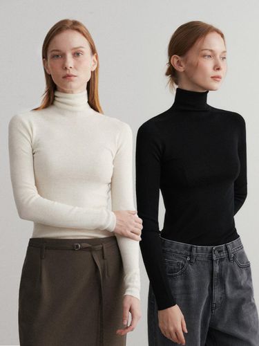 WOMEN) 100% Washable Wool Turtleneck Sweater - SUARE WOMEN - Modalova