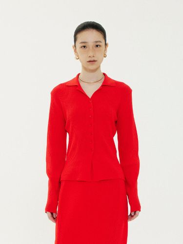 Knit Cardigan [Red] - J KOO - Modalova