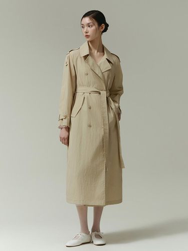 Double Button Trench Coat (2 Colors) - IT MICHAA - Modalova