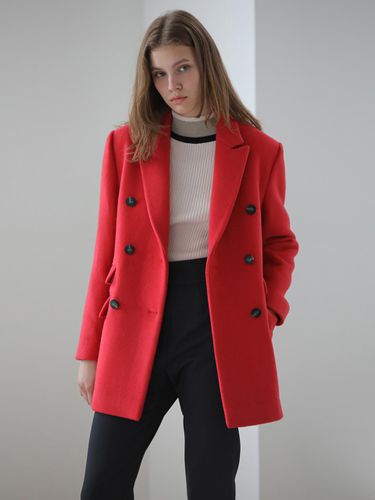 CAIGIENNE Loose-fit Double Tailored Wool Blazer [RED] - CAHIERS - Modalova