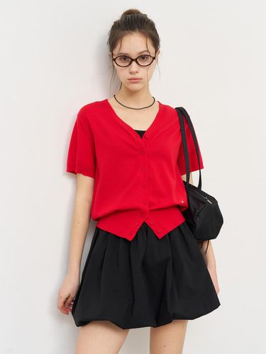Tencel Easy Half Cardigan [RED] (WBE2L04547) - GENERAL IDEA - Modalova