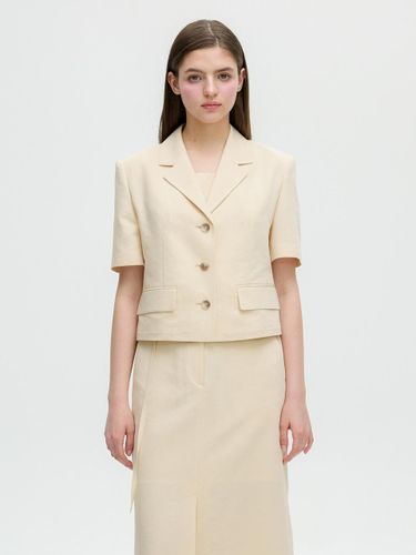 Three-button Flap Pocket Cropped Single Jacket [OW] (5MJ4540) - OLIVE DES OLIVE - Modalova